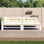 vidaXL Coussins de palette lot de 5 crème tissu