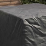 vidaXL Housse de meubles d'extérieur Noir 125 x 125 x 74 cm Tissu 210D