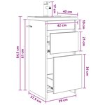 vidaXL Meuble de salle de bain avec évier Sonoma gris