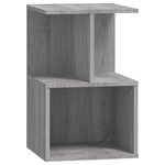 vidaXL Tables de chevet 2 Pièces Sonoma gris 35x35x55 cm Bois ingénierie