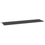 vidaXL Coussin de banc de jardin noir 200x50x4 cm tissu oxford