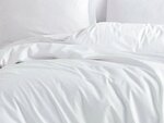 Parure de lit blanche unie 260 x 240 cm
