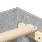 vidaXL Cadre de lit Gris béton Bois d'ingénierie