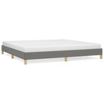 vidaXL Cadre de lit sans matelas gris foncé 200x200 cm tissu