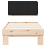 vidaXL Cadre de lit avec tête de lit rembourrée Noir 75 x 190 cm