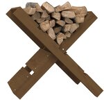 vidaXL Porte-bûches Marron miel 47x39 5x48 cm Bois massif de pin