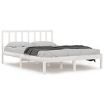 vidaXL Cadre de lit Blanc Bois de pin massif 120x200 cm