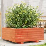 vidaXL Jardinière cire marron 60x60x26 5 cm bois de pin massif