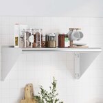 vidaXL Étagère murale 75x45x31 cm argenté acier inoxydable