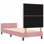 Lit vidaXL Rose 80x200 cm Velours