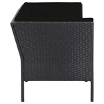 Salon de jardin meuble d'extérieur ensemble de mobilier 6 pièces avec coussins résine tressée noir 02_0016918