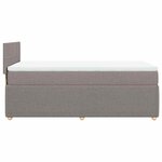 vidaXL Sommier à lattes de lit avec matelas Taupe 90x190 cm Tissu