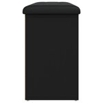 vidaXL Banc à chaussures noir 102x32x50 cm bois d'ingénierie