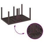 vidaXL Ensemble de salle à manger pour jardin 7 Pièces Marron Rattan Polt