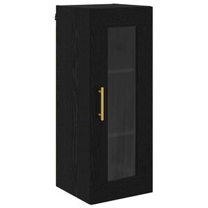 vidaXL Meuble mural Chêne noir 34 5 x 34 x 90 cm