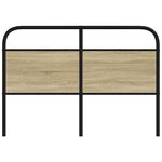 vidaXL Tête de lit chêne sonoma 135 cm acier et bois d'ingénierie
