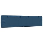 vidaXL Coussin de tête de lit bleu 200 cm tissu