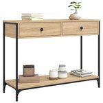 vidaXL Table console chêne sonoma 100x34 5x75 cm bois d'ingénierie