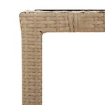 vidaXL Ensemble de bistro de jardin 9 Pièces coussins beige poly rotin