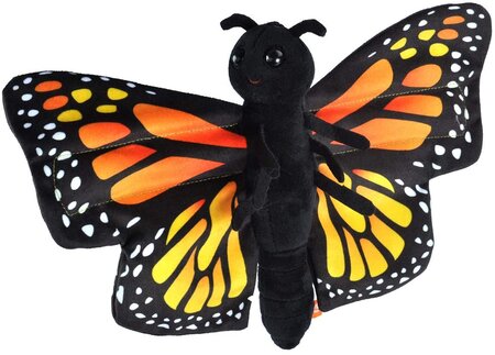 Peluche Papillon Monarch Butterfly De 21 Cm Noir Jaune