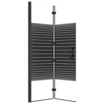 vidaXL Cabine de douche pliable ESG 100x140 cm Noir