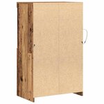 Buffet vidaXL avec lumières LED Bois ancien 60x37x100 cm