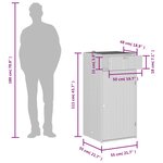 vidaXL Armoire de rangement de jardin gris 55x55x111 cm résine tressée