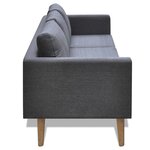 Vidaxl jeu de canapé à 2 places et à 3 places tissu gris foncé