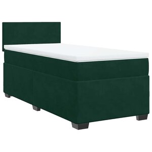 vidaXL Sommier à lattes de lit avec matelas Vert foncé 90x190 cm