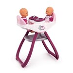 SMOBY Baby Nurse Chaise Haute Jumeaux + 4 Accessoires