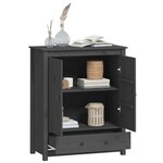 vidaXL Buffet Gris 83x41 5x100 cm Bois massif de pin