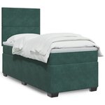 vidaXL Sommier à lattes de lit avec matelas Vert foncé 100x200 cm