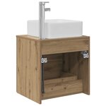vidaXL Vanité de lavabo mural Chêne artisanal 53 x 34 5 x 63 cm