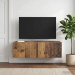 vidaXL Meuble TV mural Bois ancien 98 x 41 x 30 cm Bois d'ingénierie