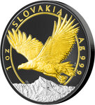 Pièce de monnaie en Argent 2 Dollars g 31.1 (1 oz) Millésime 2023 Black Platinum Beasts SLOVAK EAGLE