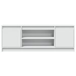 vidaXL Meuble TV avec LED blanc 139 5x34x50 cm bois d'ingénierie