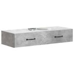 vidaXL Table d'appoint murale Gris béton 87 5 x 34 5 x 17 cm