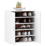 vidaXL Armoire à chaussures Blanc 60x35x70 cm Bois d’ingénierie