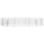 vidaXL Lit surélevé à gabion Fer galvanisé 300x100x50 cm