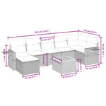 vidaXL Salon de jardin avec coussins 8Pièces mélange beige résine tressée