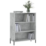 vidaXL Armoire à étagères gris béton 69 5x32 5x90 cm bois d'ingénierie