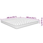 vidaXL Matelas en mousse à mémoire de forme blanc 200x200x17 cm doux