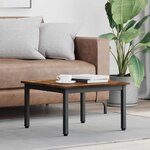 vidaXL Table basse Chêne Fumé 60 x 60 x 36 cm Bois d'ingénierie