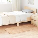 vidaXL Tapis Shaggy à poils longs NAVARRA beige 60x100 cm polyester