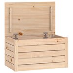 vidaXL Boîte de rangement 59 5x36 5x33 cm Bois massif de pin