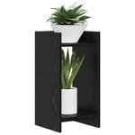 vidaXL Support de Plante Chêne noir 30 x 30 x 60 cm Bois d'ingénierie