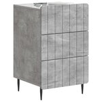 vidaXL Cabinet de chevet Gris béton 43 x 41 x 68 cm Bois d'ingénierie
