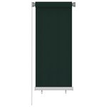 vidaXL Store roulant d'extérieur 60x140 cm Vert foncé PEHD