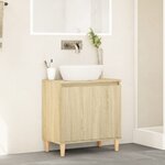 vidaXL Meuble d'évier chêne sonoma 58x33x60 cm bois d'ingénierie