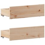 vidaXL Lit bibliothèque sans matelas 75x190 cm bois de pin massif